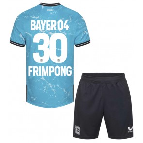 Bayer Leverkusen Jeremie Frimpong #30 Tredjeställ Barn 2023-24 Kortärmad (+ Korta byxor)